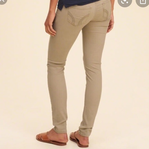 Hollister -Women’s Khaki Super Skinny Jeggings -1L - Picture 2 of 4